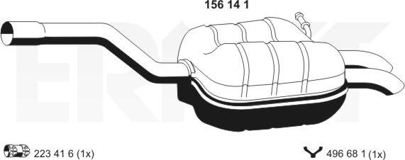 ERNST 156141 - Глушник вихлопних газів кінцевий autozip.com.ua