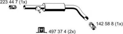 ERNST 133241 - Середній глушник вихлопних газів autozip.com.ua