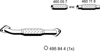 ERNST 344425 - Труба вихлопного газу autozip.com.ua