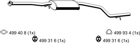 ERNST 343060 - Середній глушник вихлопних газів autozip.com.ua