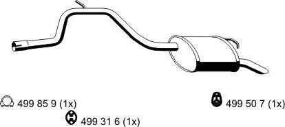 ERNST 343015 - Глушник вихлопних газів кінцевий autozip.com.ua