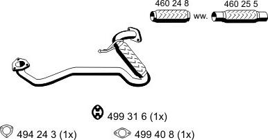 ERNST 330435 - Труба вихлопного газу autozip.com.ua