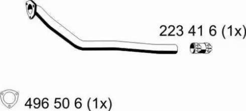 ERNST 245494 - Труба вихлопного газу autozip.com.ua