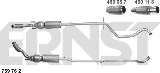 ERNST 759762 - Каталізатор autozip.com.ua