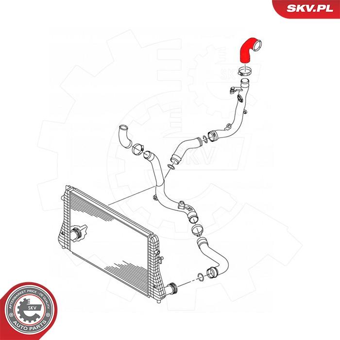 Esen SKV 43SKV443 - Патрубок інтеркулера VW Golf V-Jetta III 1.4TSI 05-13 autozip.com.ua