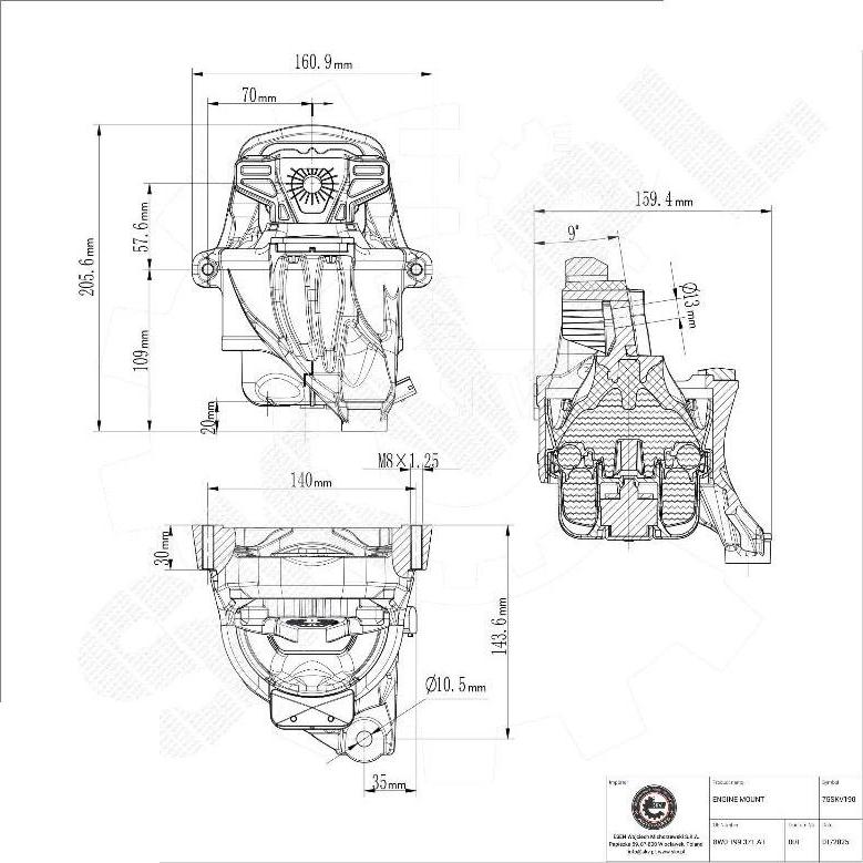 Esen SKV 75SKV190 - Подушка, підвіска двигуна autozip.com.ua