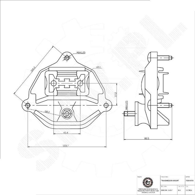 Esen SKV 75SKV818 - Підвіска, автоматична коробка передач autozip.com.ua