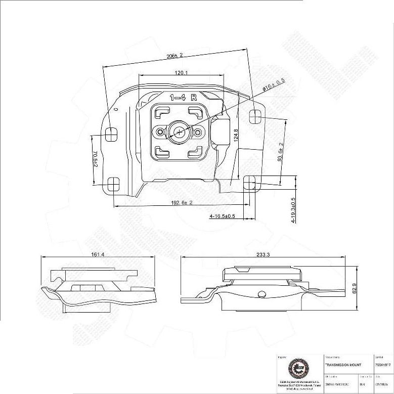 Esen SKV 75SKV817 - Підвіска, автоматична коробка передач autozip.com.ua