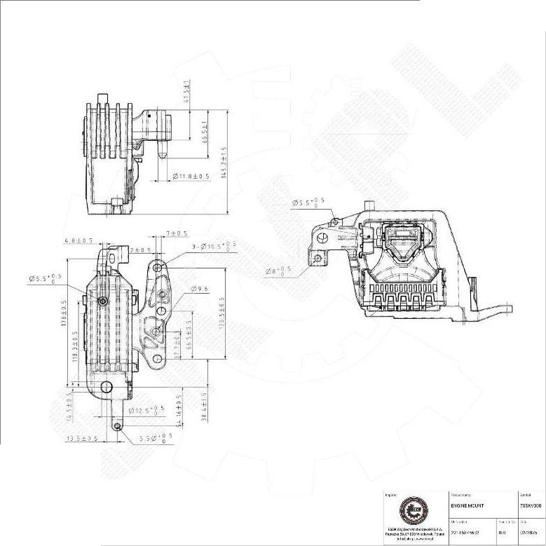 Esen SKV 75SKV300 - Подушка, підвіска двигуна autozip.com.ua