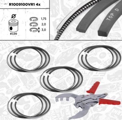 ET Engineteam R1009100VR1 - Комплект поршневих кілець autozip.com.ua