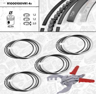 ET Engineteam R1000100VR1 - Комплект поршневих кілець autozip.com.ua