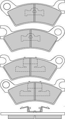 E.T.F. 12-0250 - Гальмівні колодки, дискові гальма autozip.com.ua