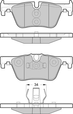 E.T.F. 12-1494 - Гальмівні колодки, дискові гальма autozip.com.ua