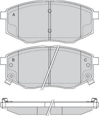 GMC 2518701 - Гальмівні колодки, дискові гальма autozip.com.ua