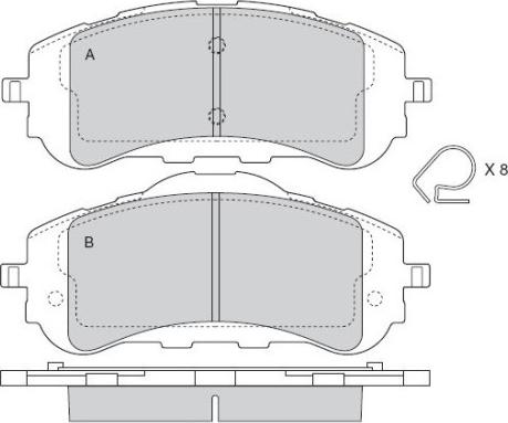 Triscan 182160 - Гальмівні колодки, дискові гальма autozip.com.ua