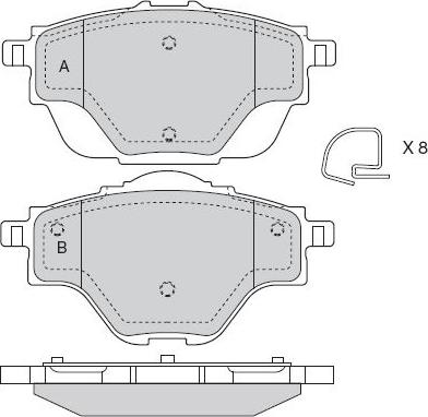 E.T.F. 12-1562 - Гальмівні колодки, дискові гальма autozip.com.ua