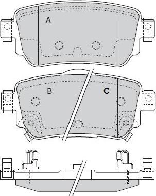 Key Parts KBP2498 - Гальмівні колодки, дискові гальма autozip.com.ua