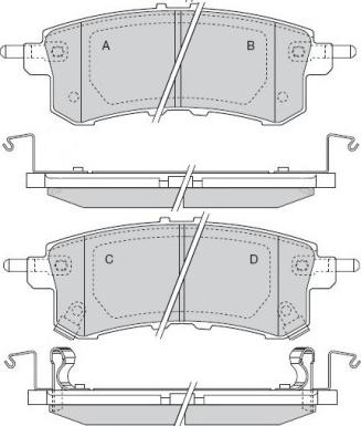 E.T.F. 12-1582 - Гальмівні колодки, дискові гальма autozip.com.ua