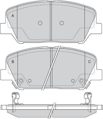 E.T.F. 12-1531 - Гальмівні колодки, дискові гальма autozip.com.ua