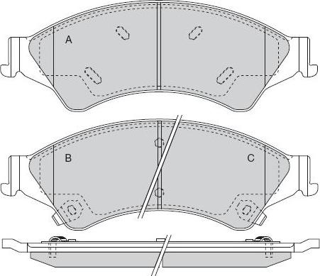 Triscan 362555766HO - Гальмівні колодки, дискові гальма autozip.com.ua