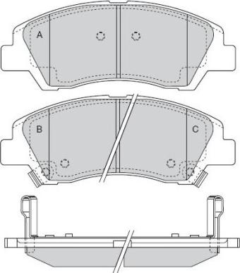 E.T.F. 12-1574 - Гальмівні колодки, дискові гальма autozip.com.ua