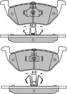 DJ Parts BP1705 - Гальмівні колодки, дискові гальма autozip.com.ua