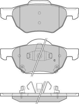 E.T.F. 12-1185 - Гальмівні колодки, дискові гальма autozip.com.ua