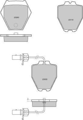 E.T.F. 12-1121 - Гальмівні колодки, дискові гальма autozip.com.ua