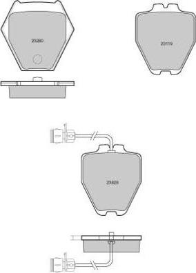 E.T.F. 12-1122 - Гальмівні колодки, дискові гальма autozip.com.ua