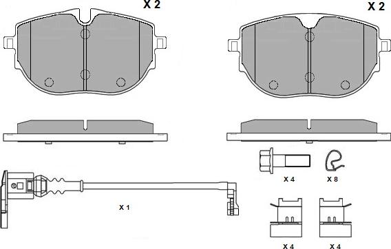 E.T.F. 12-1794 - Гальмівні колодки, дискові гальма autozip.com.ua