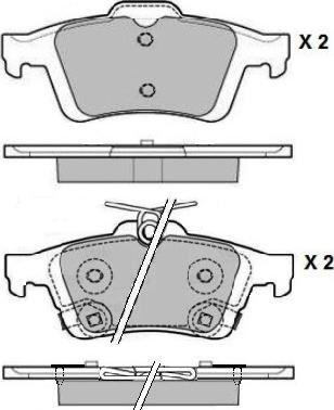 E.T.F. 12-1796 - Гальмівні колодки, дискові гальма autozip.com.ua