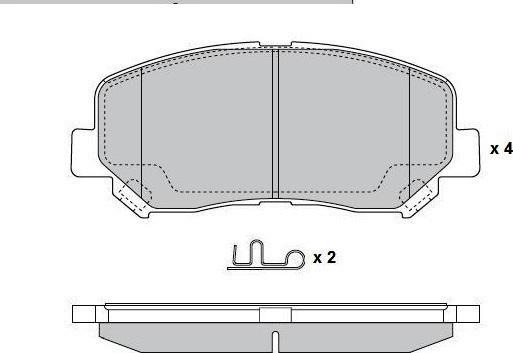 E.T.F. 12-1791 - Гальмівні колодки, дискові гальма autozip.com.ua