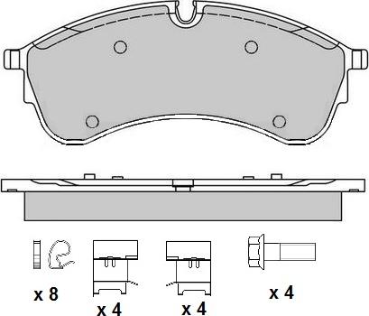 E.T.F. 12-1758 - Гальмівні колодки, дискові гальма autozip.com.ua