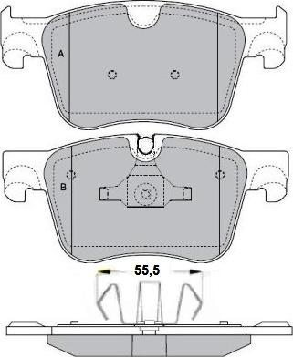 E.T.F. 12-1703 - Гальмівні колодки, дискові гальма autozip.com.ua