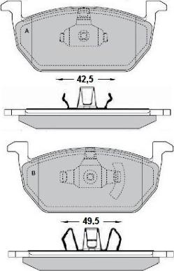 E.T.F. 12-1710 - Гальмівні колодки, дискові гальма autozip.com.ua
