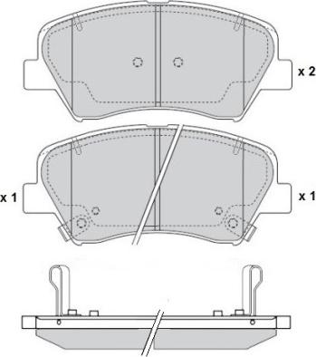 E.T.F. 12-1786 - Гальмівні колодки, дискові гальма autozip.com.ua