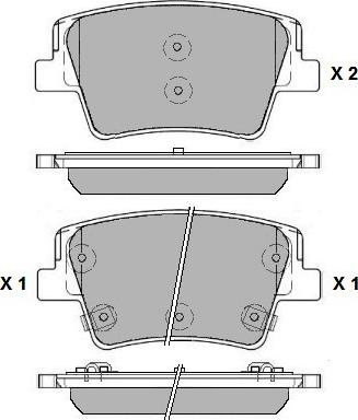 E.T.F. 12-1788 - Гальмівні колодки, дискові гальма autozip.com.ua