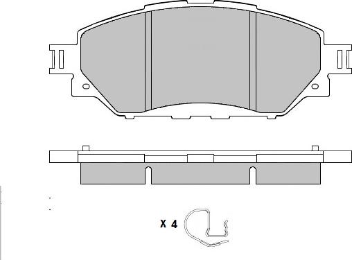 E.T.F. 12-1731 - Гальмівні колодки, дискові гальма autozip.com.ua