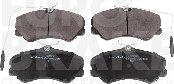 Eurobrake 5502229954 - Гальмівні колодки, дискові гальма autozip.com.ua