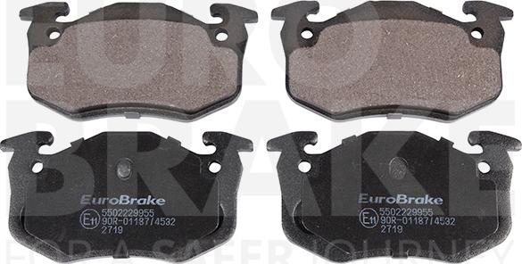 Eurobrake 5502229955 - Гальмівні колодки, дискові гальма autozip.com.ua