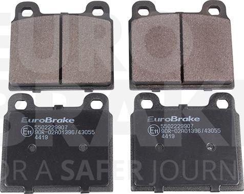 Eurobrake 5502229907 - Гальмівні колодки, дискові гальма autozip.com.ua