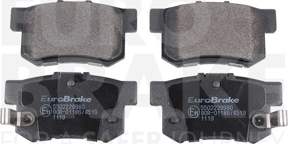 Eurobrake 5502229980 - Гальмівні колодки, дискові гальма autozip.com.ua