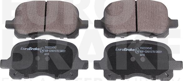 Eurobrake 5502224542 - Гальмівні колодки, дискові гальма autozip.com.ua