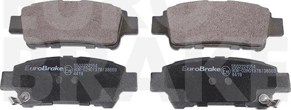 Eurobrake 5502224554 - Гальмівні колодки, дискові гальма autozip.com.ua