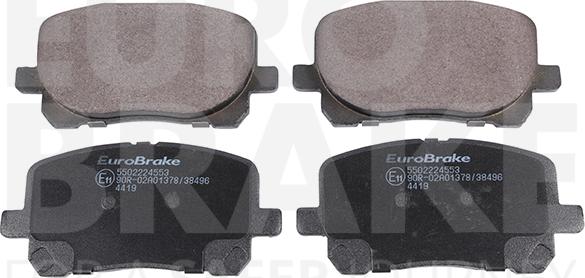 Eurobrake 5502224553 - Гальмівні колодки, дискові гальма autozip.com.ua