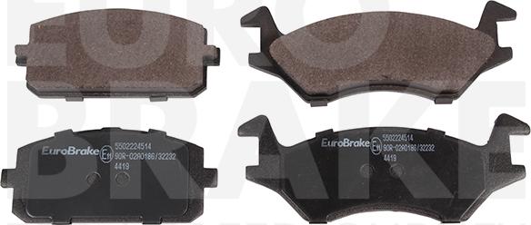 Eurobrake 5502224514 - Гальмівні колодки, дискові гальма autozip.com.ua