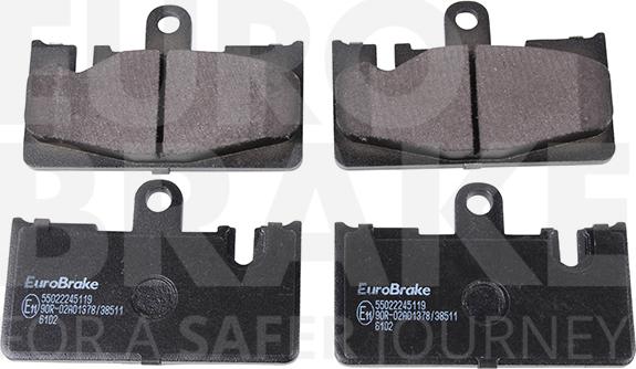 Eurobrake 55022245119 - Гальмівні колодки, дискові гальма autozip.com.ua