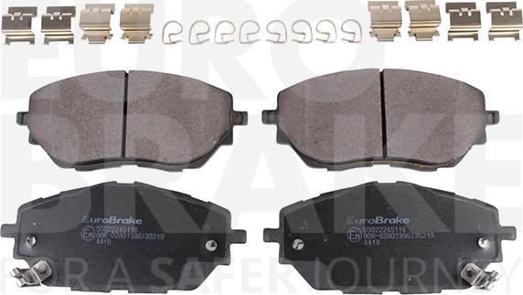 Eurobrake 55022245116 - Гальмівні колодки, дискові гальма autozip.com.ua