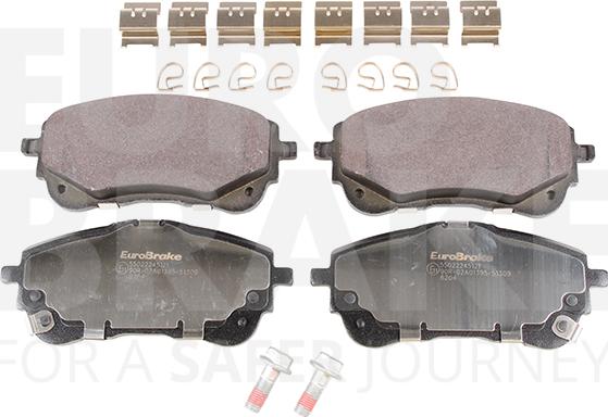 Eurobrake 55022245121 - Гальмівні колодки, дискові гальма autozip.com.ua