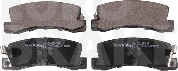 Eurobrake 5502224517 - Гальмівні колодки, дискові гальма autozip.com.ua